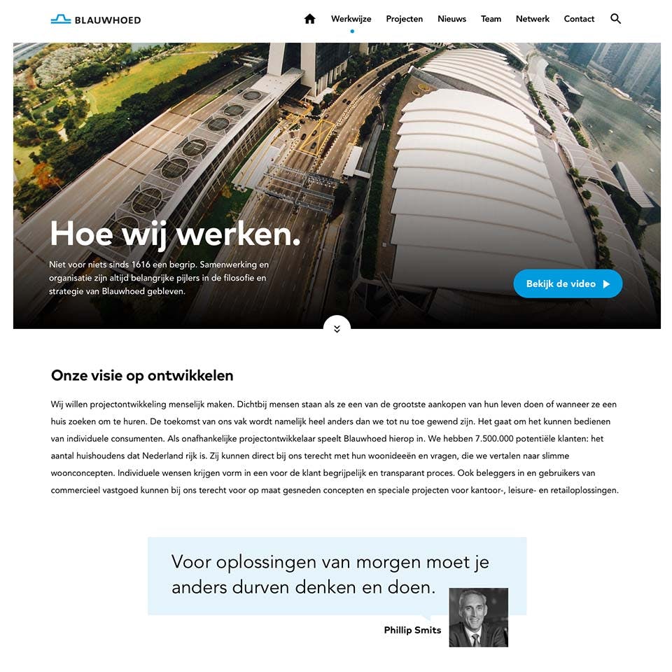 Website van Blauwhoed.